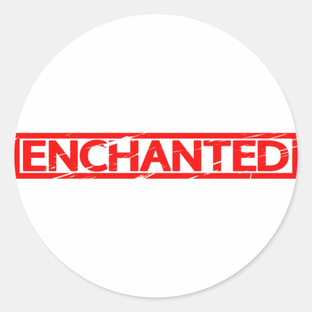 Enchanted Frimärke Runt Klistermärke (Framsida)