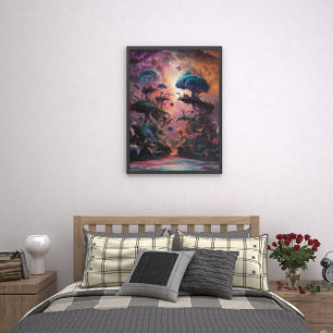Enchanted Fungi Dance på Vatten Poster