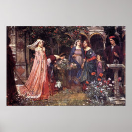"Enchanted Garden" av John William Waterhouse Poster