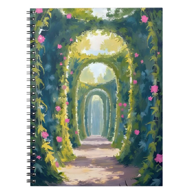 Enchanted Garden | Floral Archway Painting Anteckningsbok (Framsidan)
