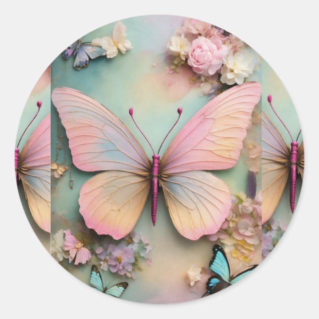 Enchanted Garden Runt Klistermärke (Framsida)