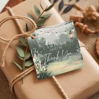 Enchanted Garden Sweet 16 Tack Rosa ID1163 Gåvor Etiketter