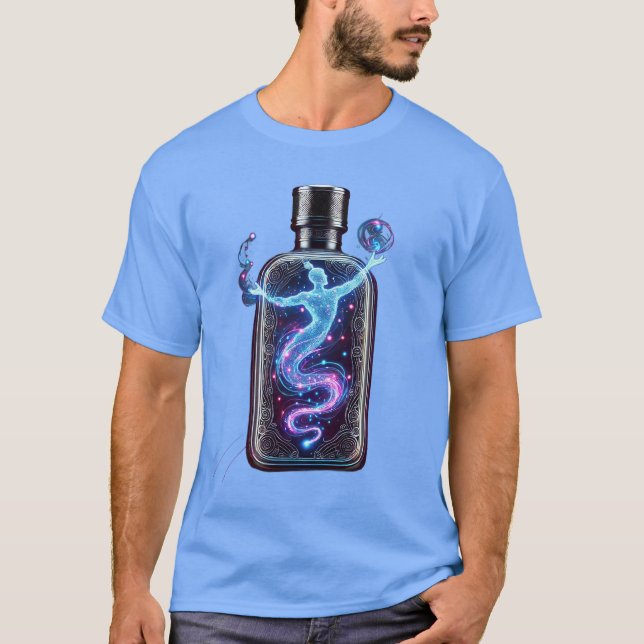 Enchanted Genie Flaska T Shirt (Framsida)