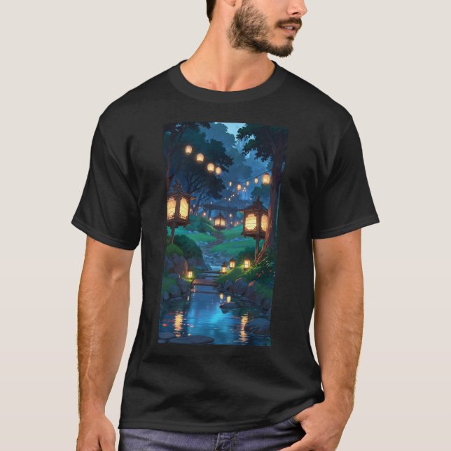 Enchanted Ghibli-Inspired Dreamscape T Shirt (Framsida)