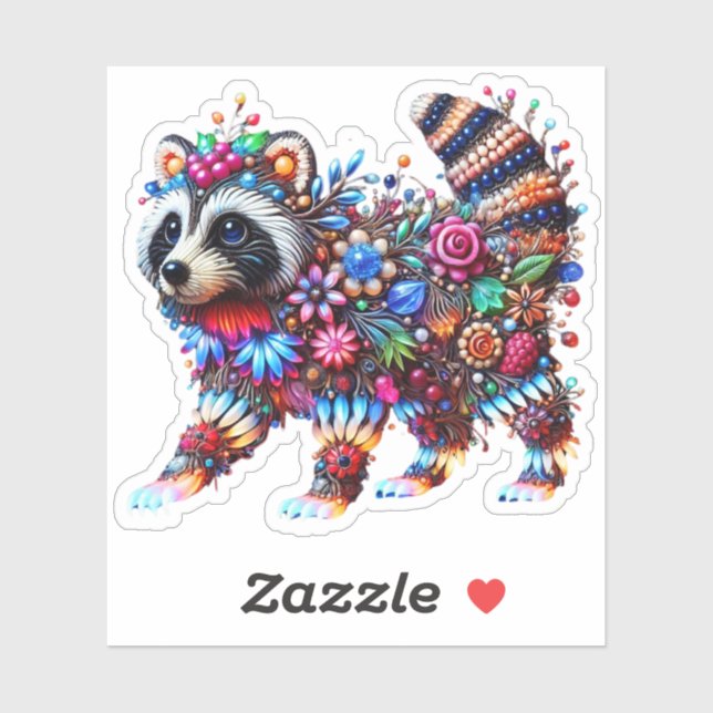 Enchanted Glowing Raccoon Klistermärken (Ark)