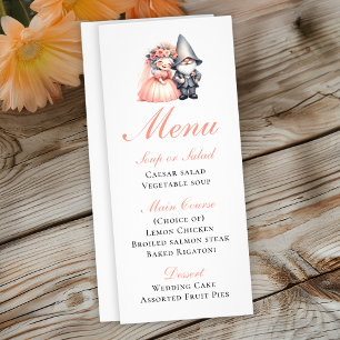 Enchanted Gnome Rustic Summer Garden Wedding Menu Reklamkort