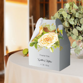 Enchanted Golden Garden Silver Bröllop Presentaskar