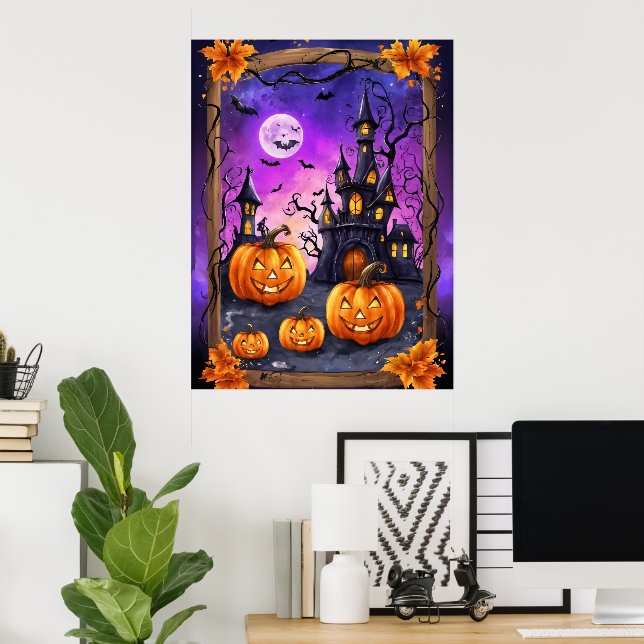 Enchanted Halloween Castle Poster (Hemmakontoret)