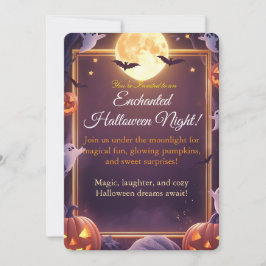 Enchanted Halloween Night Invitation Card Inbjudningar