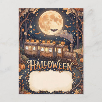 Enchanted Halloween Train & Moonlit Forest Vykort
