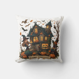 Enchanted Haunted House Halloween Kudde