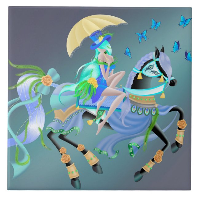 Enchanted Horse Ride Kakelplatta (Framsidan)