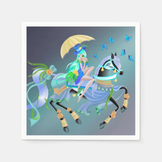 Enchanted Horse Ride Pappersservett (Framsidan)