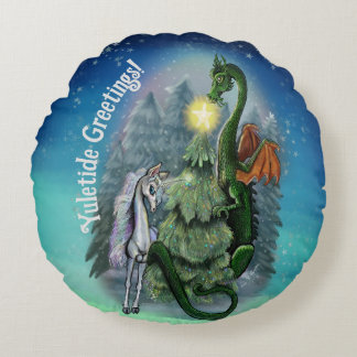 Enchanted Julgran Rund Kudde