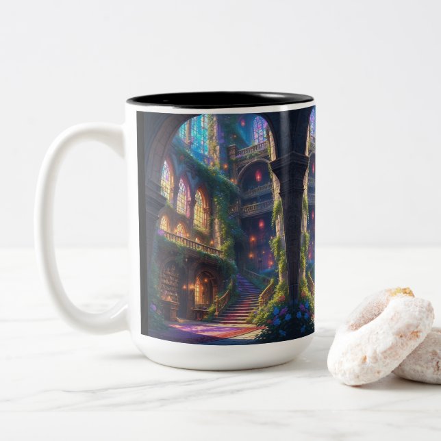 Enchanted Library Mug Två-Tonad Mugg (Med munk)