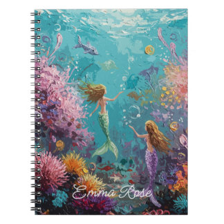 Enchanted Mermaid Underwater Scene Anteckningsbok