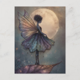 Enchanted Moonlight Fairy Watercolor Fantasy Vykort