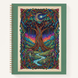 Enchanted Moonlit Tree of Life Zentangle Journal