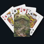 Enchanted Moss-Top Candy Cottage Playing Cards Casinokort<br><div class="desc">Step into a dreamy woodland world with this enchanting playing card deck featuring a moss-covered candy cottage tucked beneath dappled forest light. Pebble-sweet stepping stones, pastel candy details, and a round wooden door make the scene feel like something straight out of a storybook. Perfect for fairy-tale lovers, fantasy fans, and...</div>