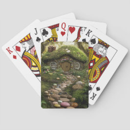 Enchanted Moss-Top Candy Cottage Playing Cards Casinokort