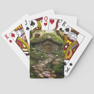 Enchanted Moss-Top Candy Cottage Playing Cards Casinokort