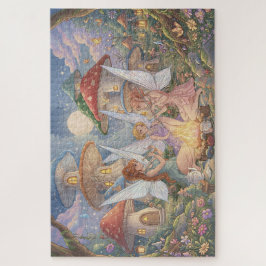 Enchanted Mushroom Forest Fairies Jigsaw Puzzle Pussel