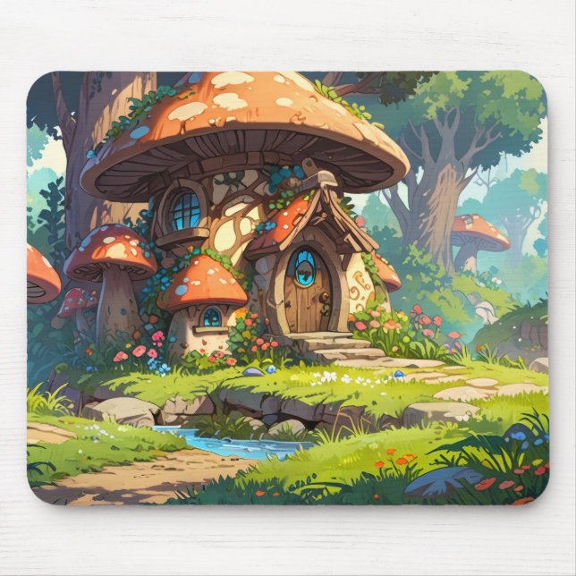 Enchanted Mushroom Village in the Forest – Dreamy  Musmatta (Framsidan)