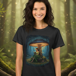 Enchanted Night Fairy Reading a Book T Shirt
