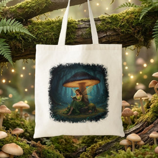 Enchanted Night Fairy Reading a Book Tygkasse