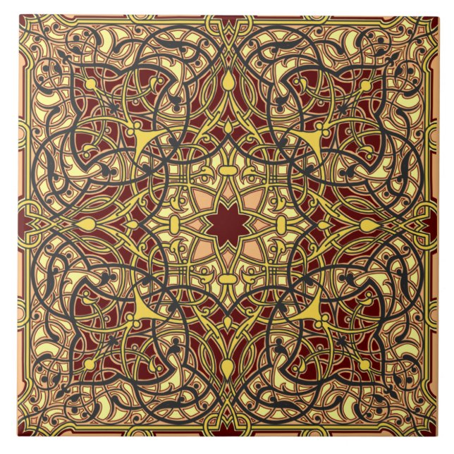 Enchanted Oasis Blommigt Ceramic Tile Kakelplatta (Framsidan)