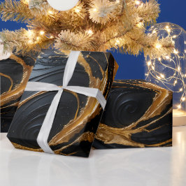 Enchanted Ornament Golden Holiday Gift Wrap Presentpapper