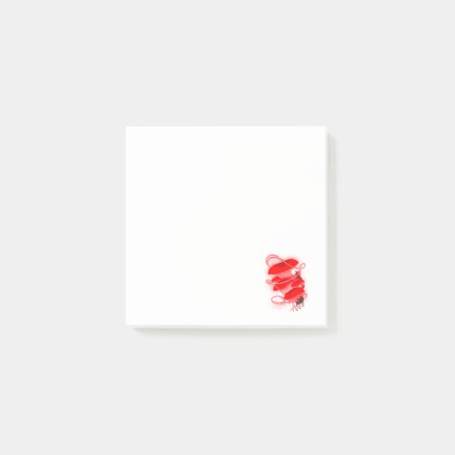 Enchanted Oyster Glowing Red Mushroom Post-it Block (Framsida)