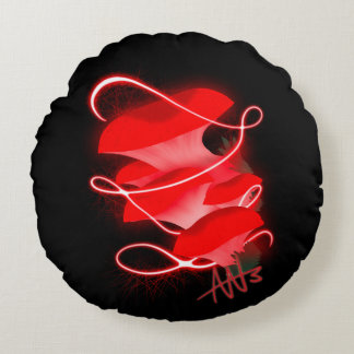 Enchanted Oyster Glowing Red Mushroom Rund Kudde