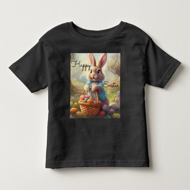 Enchanted Påsk - Whimsical Bunny T Shirt (Framsida)