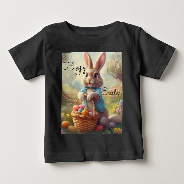 Enchanted Påsk - Whimsical Bunny T Shirt (Framsida)