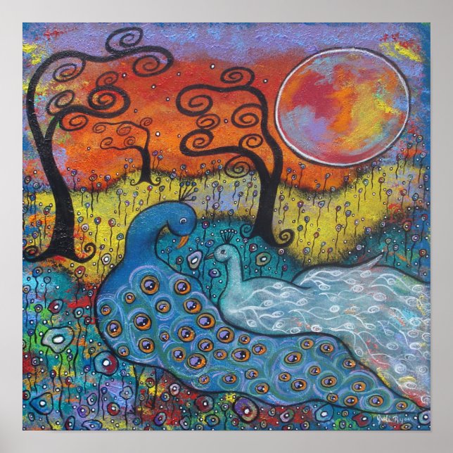 Enchanted Peacocks Poster (Framsidan)