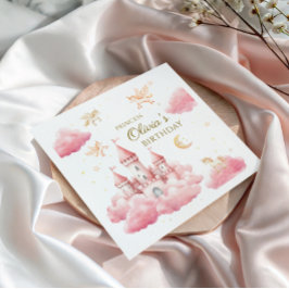 Enchanted Pink Princess Girl Birthday Pappersservett