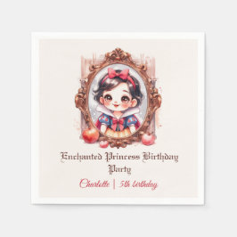 Enchanted Princess Birthday Invitation Snow White Pappersservett