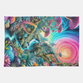Enchanted Psychedelic Dreamscape Kökshandduk