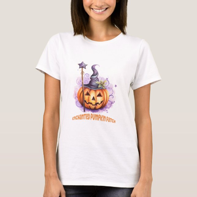 Enchanted Pumpkin Patch Pastel Halloween T Shirt (Framsida)