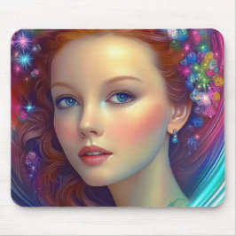 Enchanted Rainbow Hair Porträtt Musmatta
