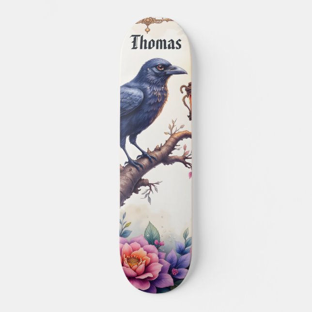 Enchanted Raven Bröllopssamling Mini Skateboard Bräda 18,5 Cm (Framsida)