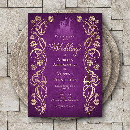 Enchanted Ro Castle Bröllop Inbjudningar