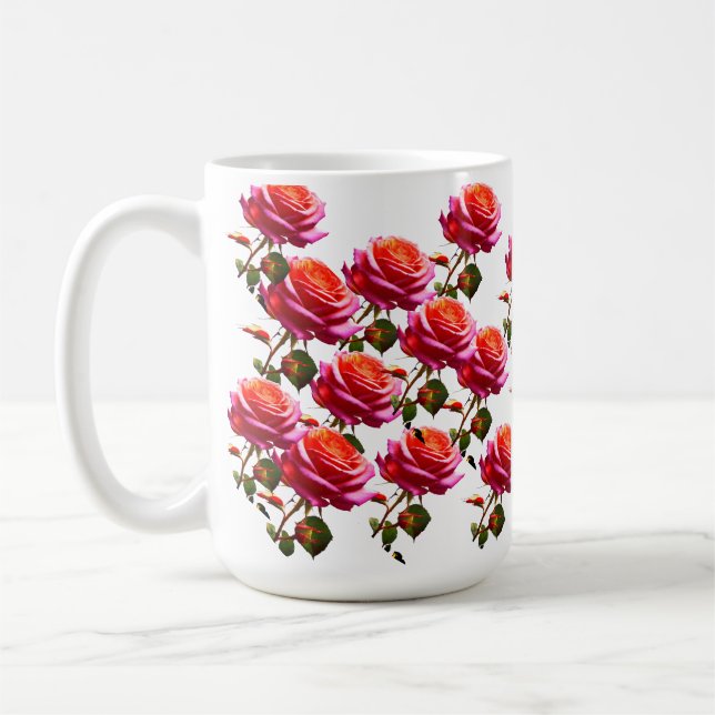"Enchanted Ro Garden Mugg - Sip Elegance each Mo (Vänster)