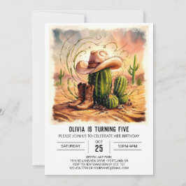 Enchanted Rodeo Cowboy Birthday Inbjudningar