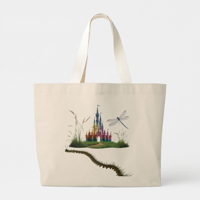 Enchanted Storybook Castle Jumbo Tote Jumbo Tygkasse (Baksida)