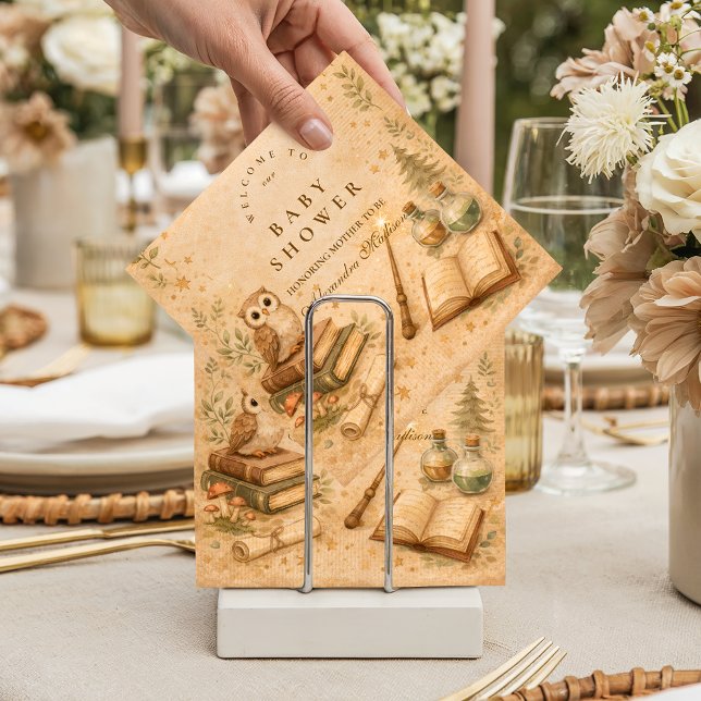 Enchanted Storybook Wizard Baby Shower Pappersservett (Skapare uppladdad)