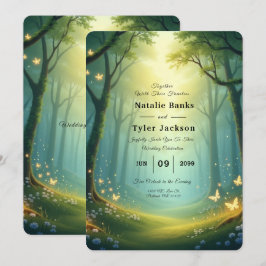 Enchanted Sunlit Summer Grove Wedding Inbjudningar