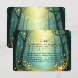 Enchanted Sunlit Summer Grove Wedding Tilläggskort