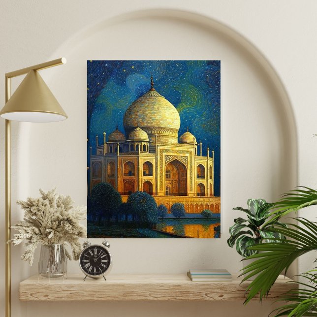 Enchanted Taj Mahal - Impressionistisk AI Art Post Poster (Skapare uppladdad)